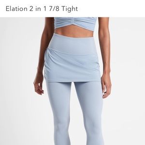 Athleta elation 2 in 1 leggings Sz L
